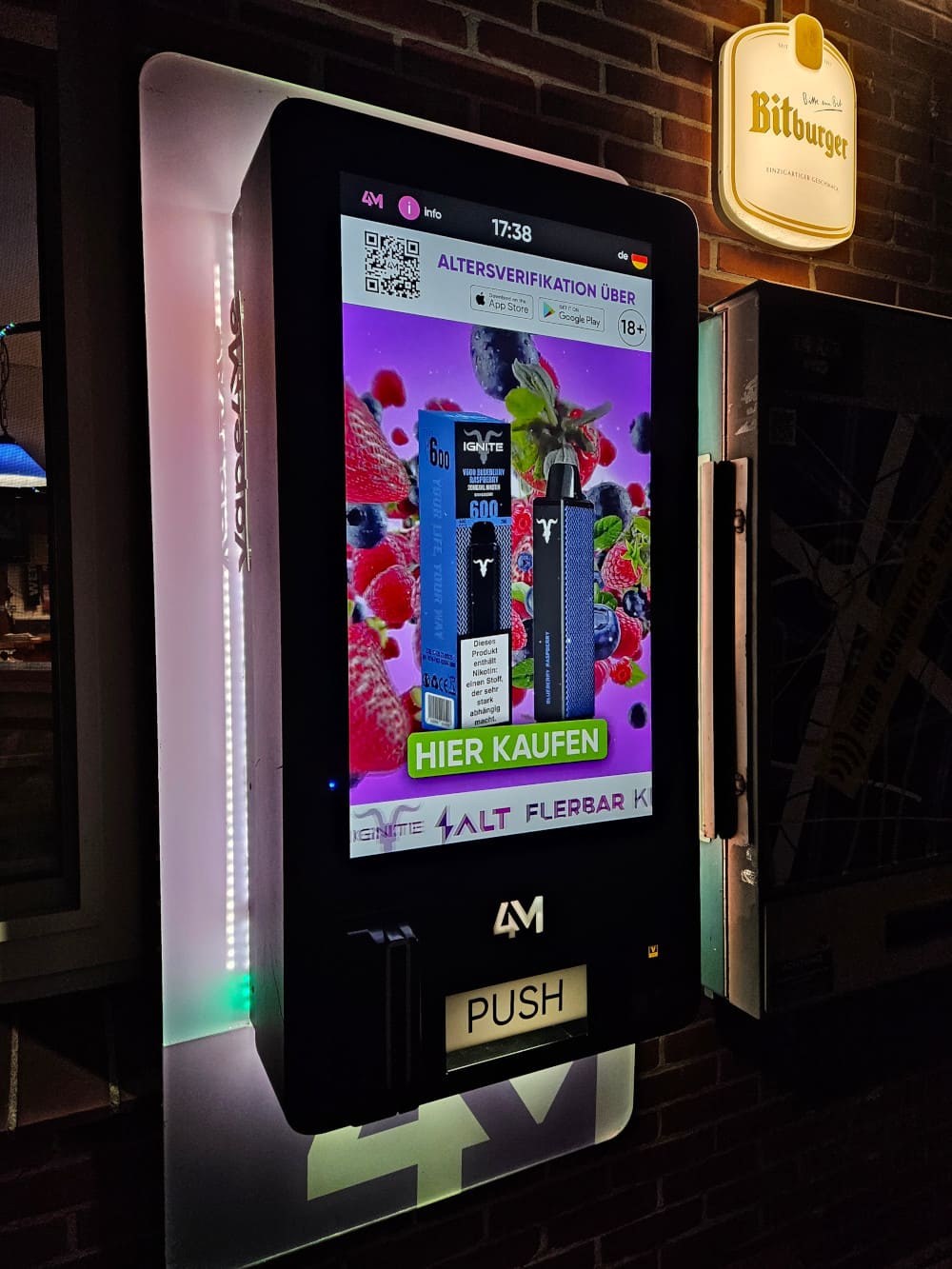 Neuer Vape4You Automat vor der Sater Schänke im Saterland
